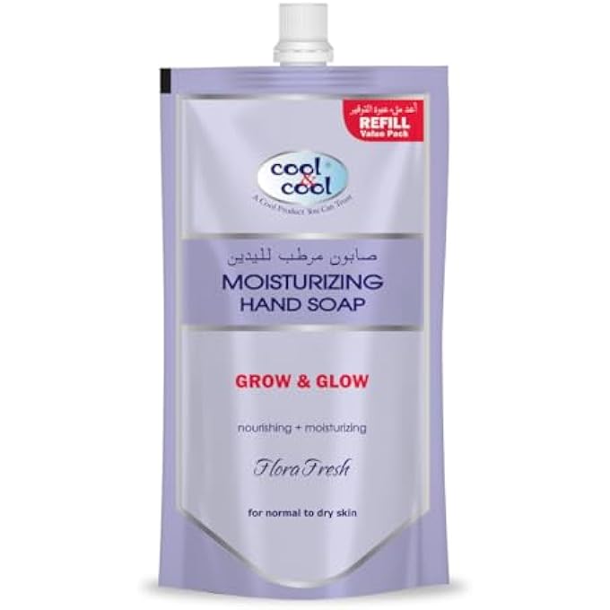 Cool & Cool ANTI-BACTERIAL MOISTURIZING HAND SOAP 250 ML- GROW & GLOW REFILL PACK, NOURISHING, MOISTURIZING, FLORA FRESH SCENT, FOR NORMAL TO DRY SKIN - Image 1